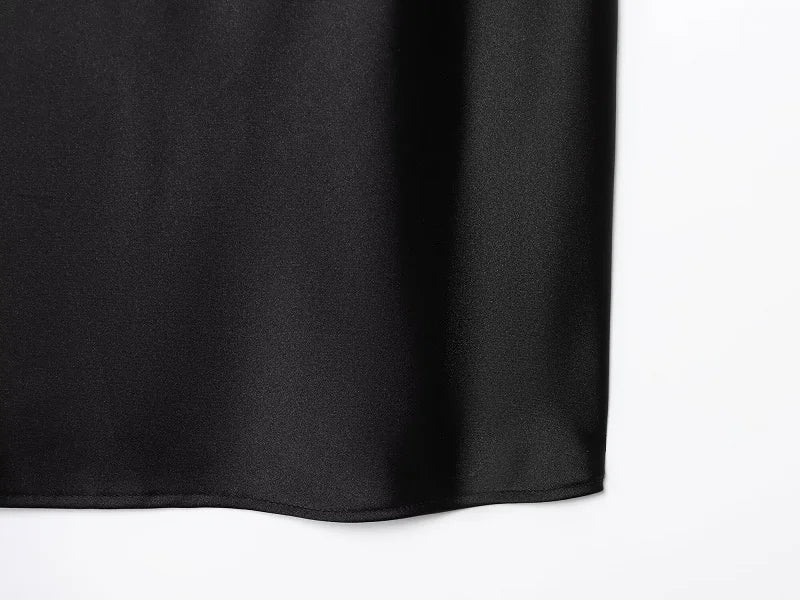 SS25 Halter Satin backless Tops - Shellss