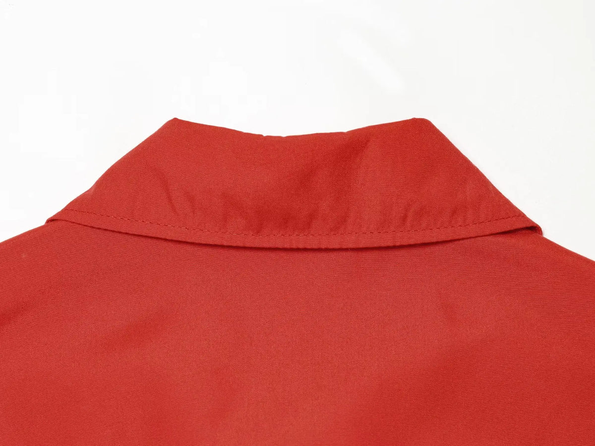 TFMLN Women's Pleated Shirt Spring Summer Vintage Lapel Collar Sleeveless Blouses Simple Flared Hem Ladies Tops 2026 New