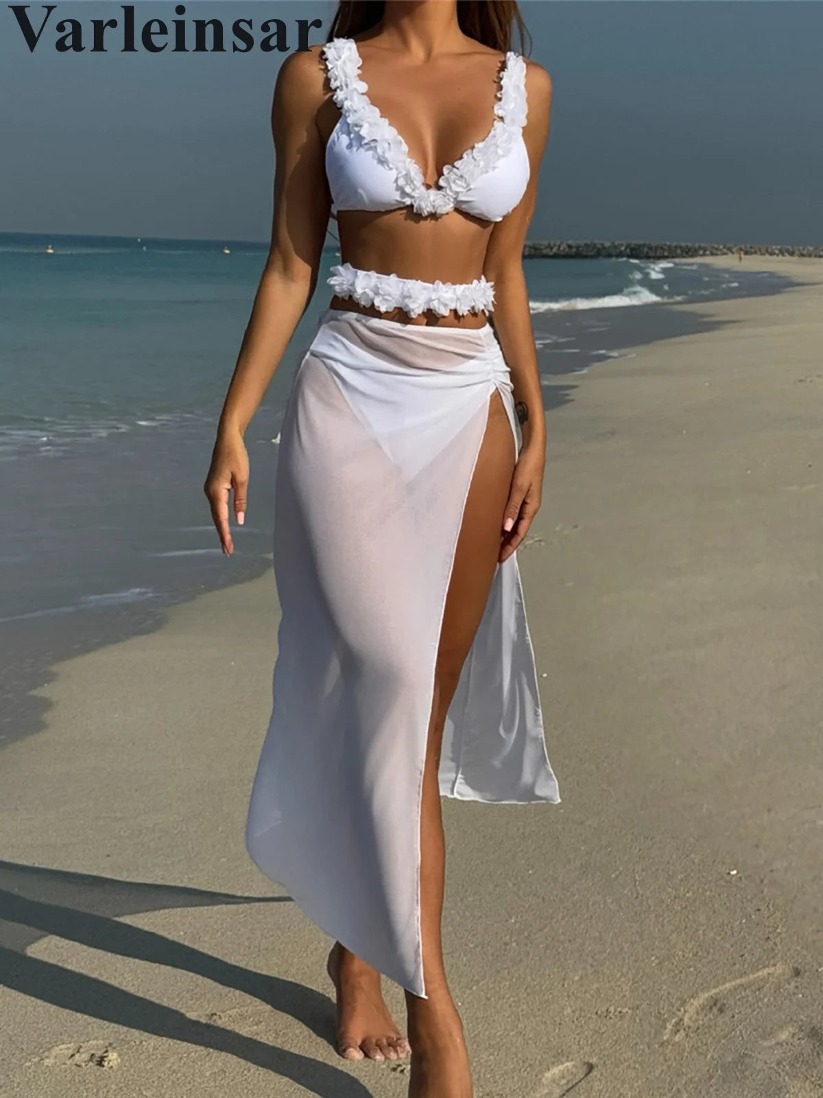 3D Flowers 3 pieces set