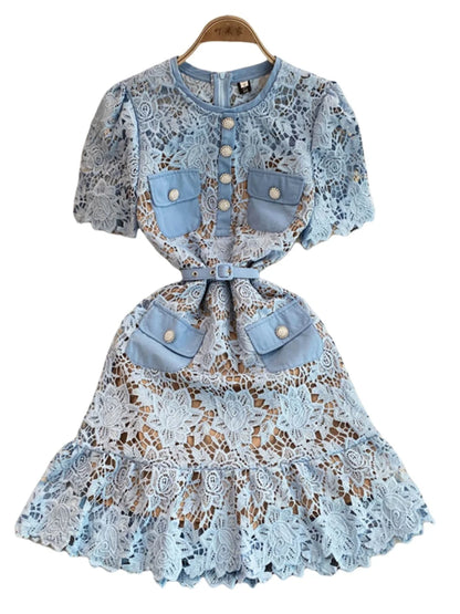 Lace Embroidery Fishtail Party Dresses