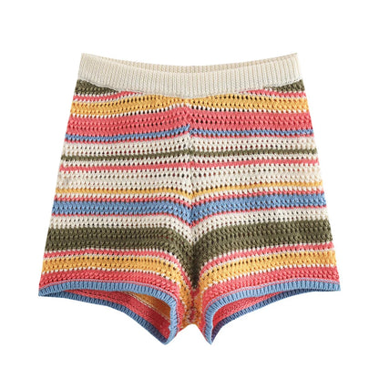 Striped Knit Colorful Set