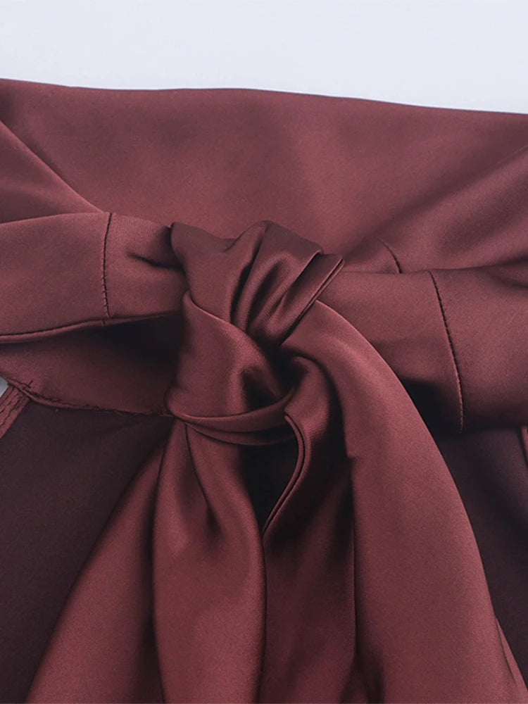 1 chic Vintage Slim Fit Dress Brown