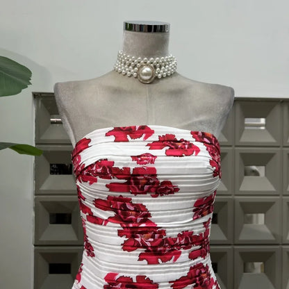 Backless bottom flower Birthday Dress