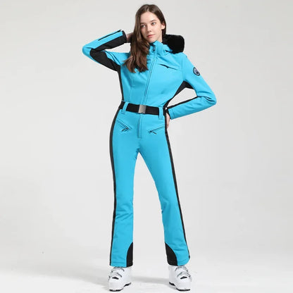 One-Piece Ski Suit Thickened Thermal Snowboard Jacket Jumpsuits