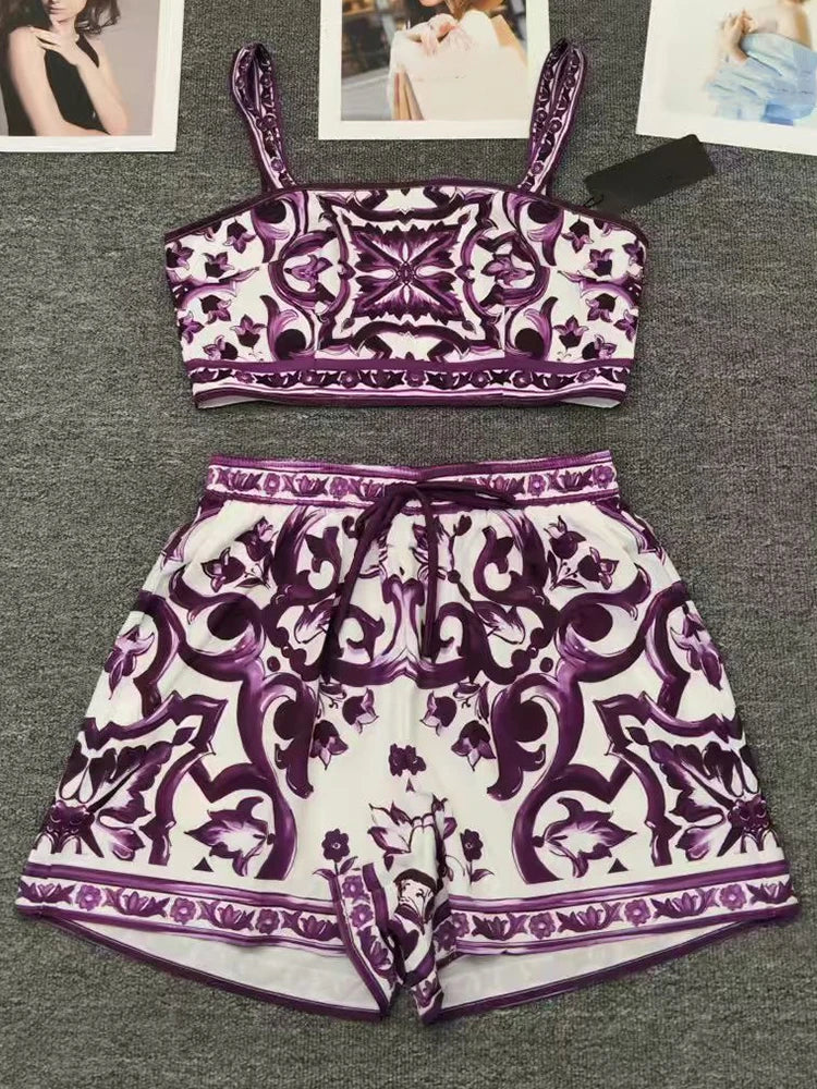 Purple Dolce Shorts & Set - Shellss