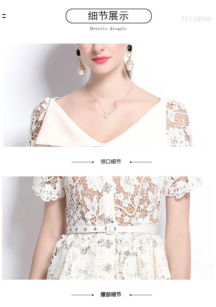 White Elegant Lace dress