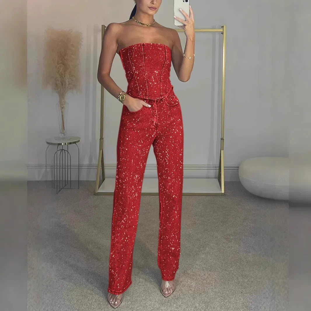 Diamond Glow Two-Piece Party Set