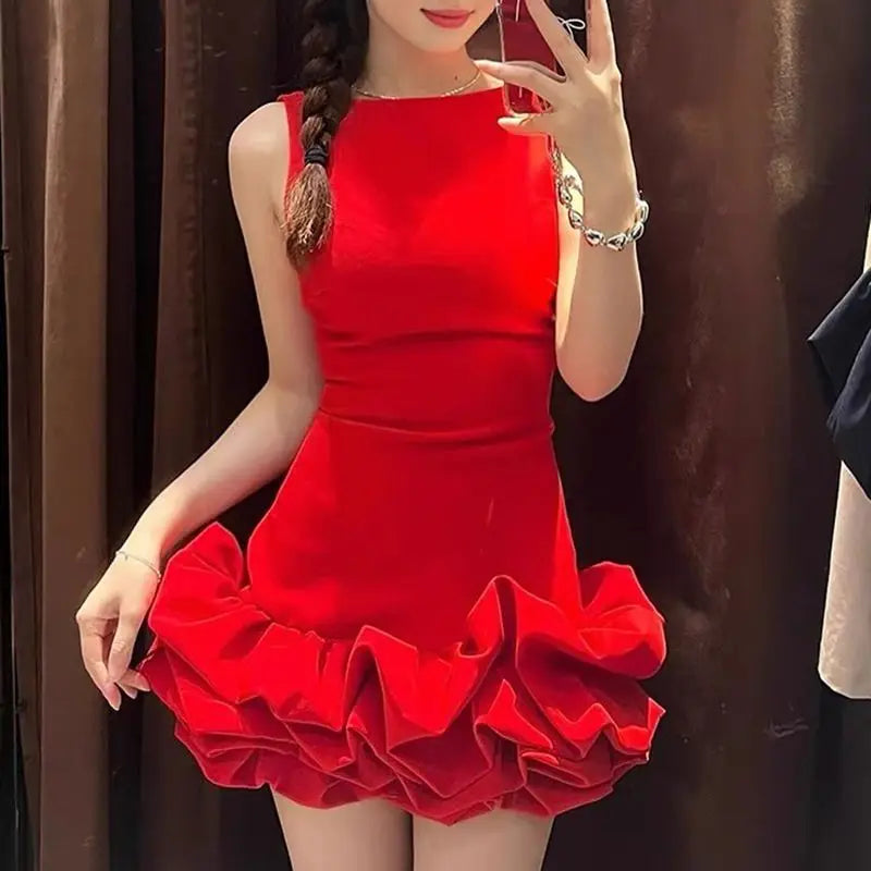 Mini Ruffled Tank Dress - perfect Birthday