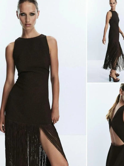 zara TAssel Dress