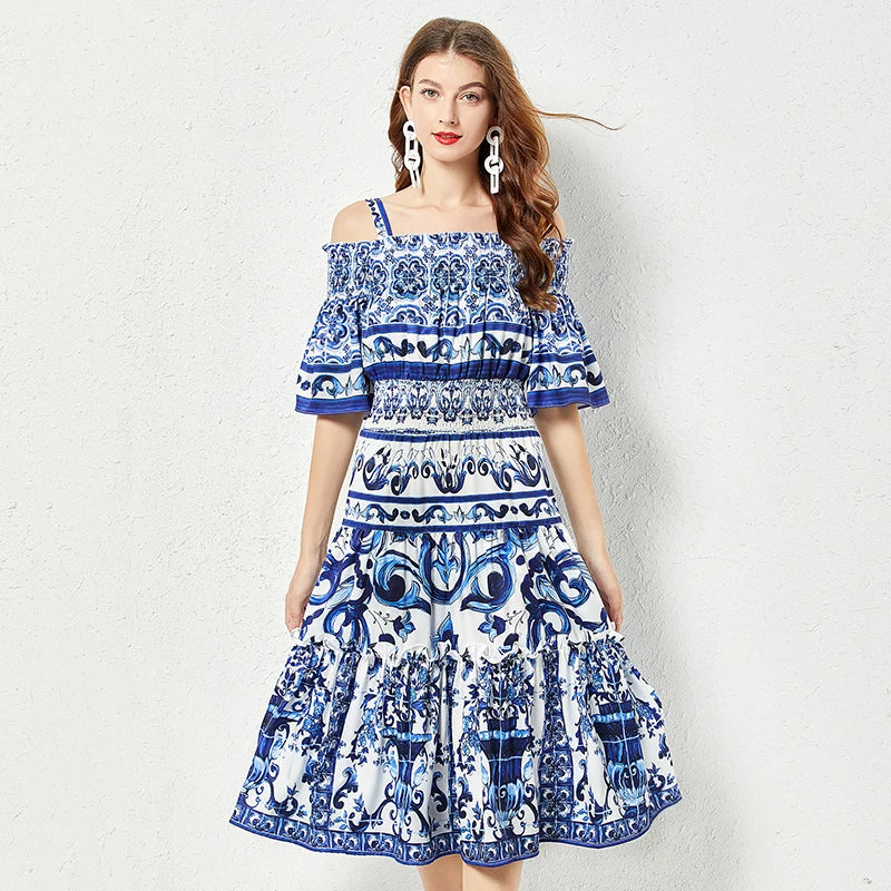 Porcelain Majolica Print MIdi