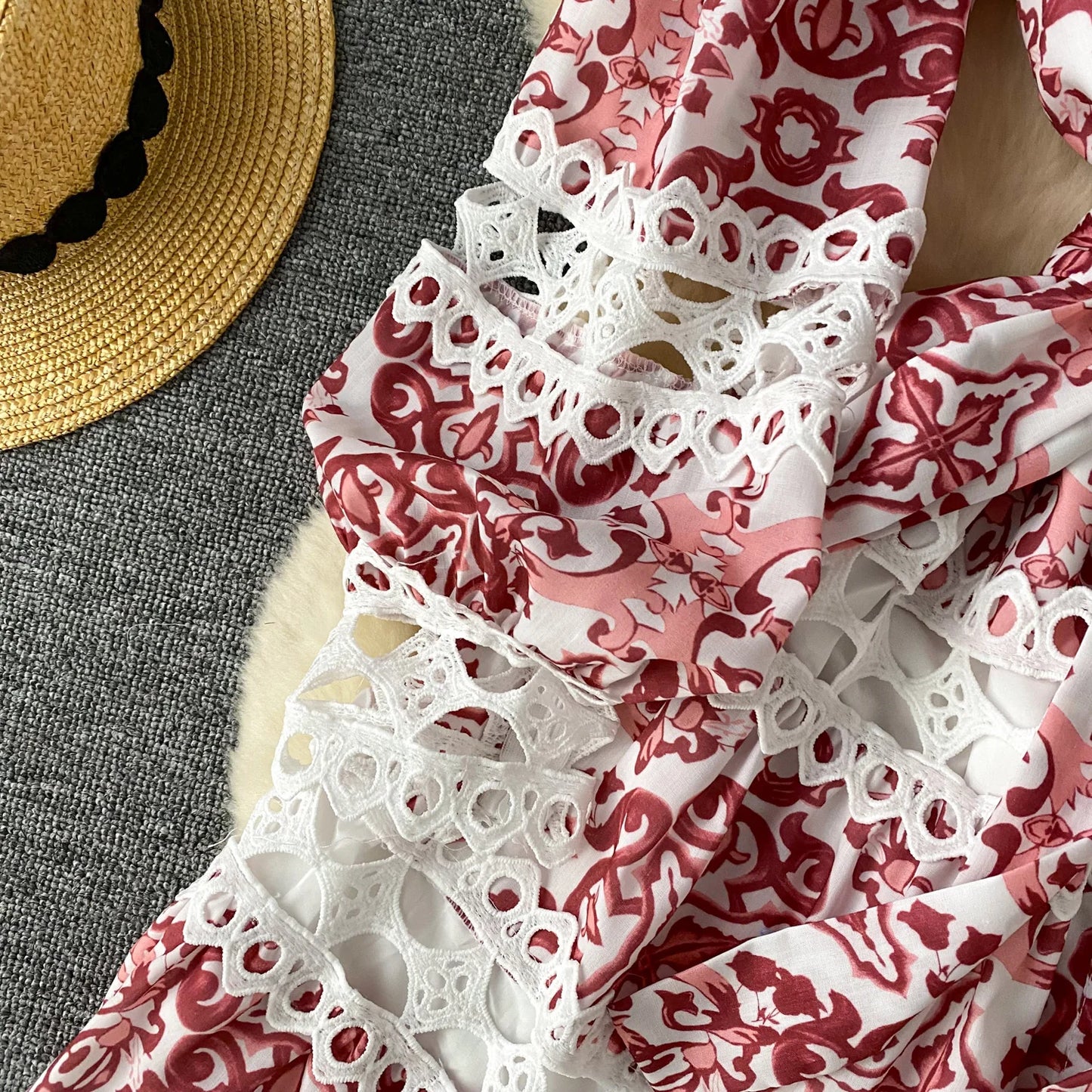 French Vintage cut out lace
