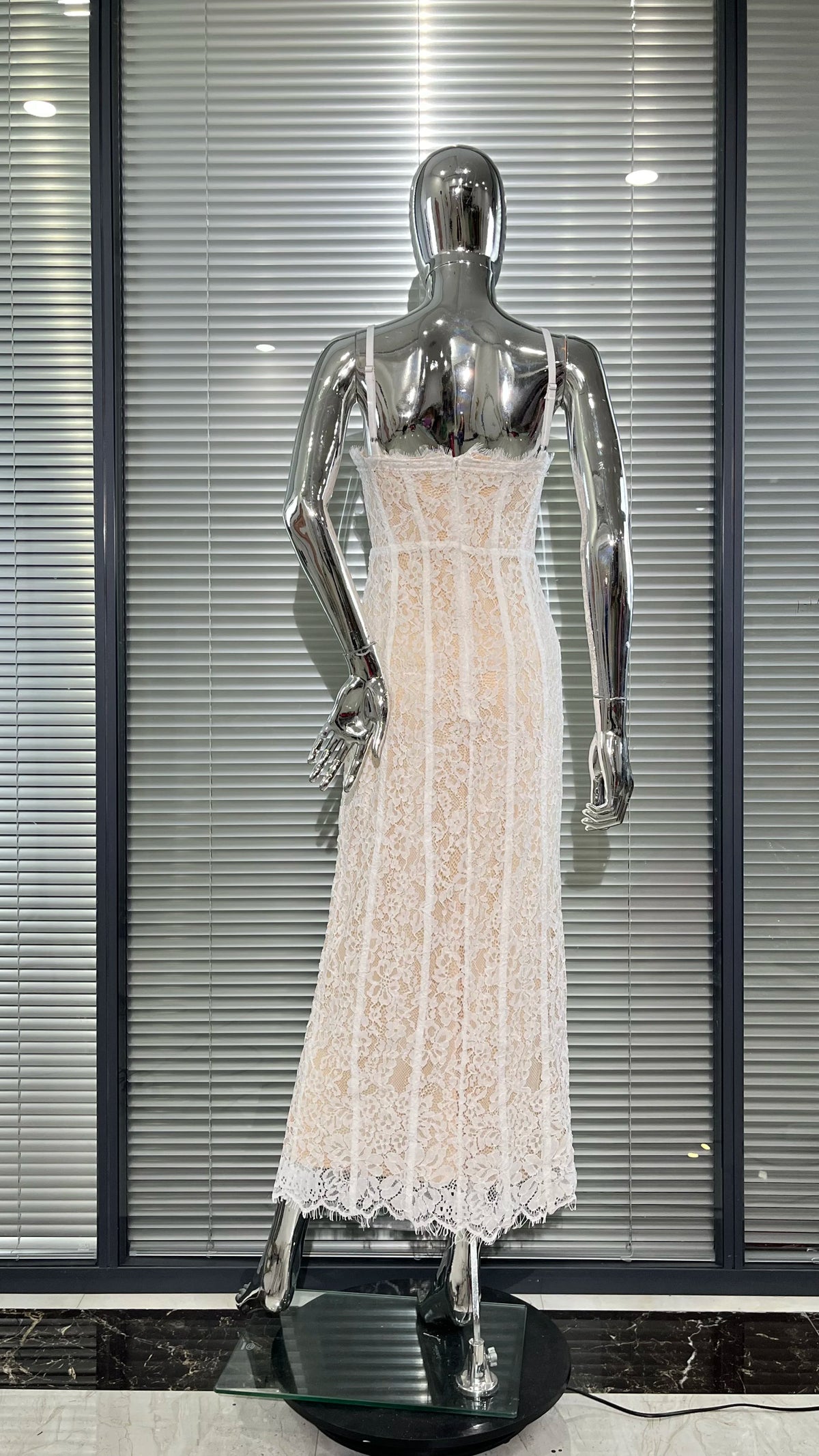 2025 Sexy See Through Lace Spaghetti Sleeveless Bodycon Long Dress Elegant Woman Party Vestido Celebrity Evening Party Outfit - Shellss