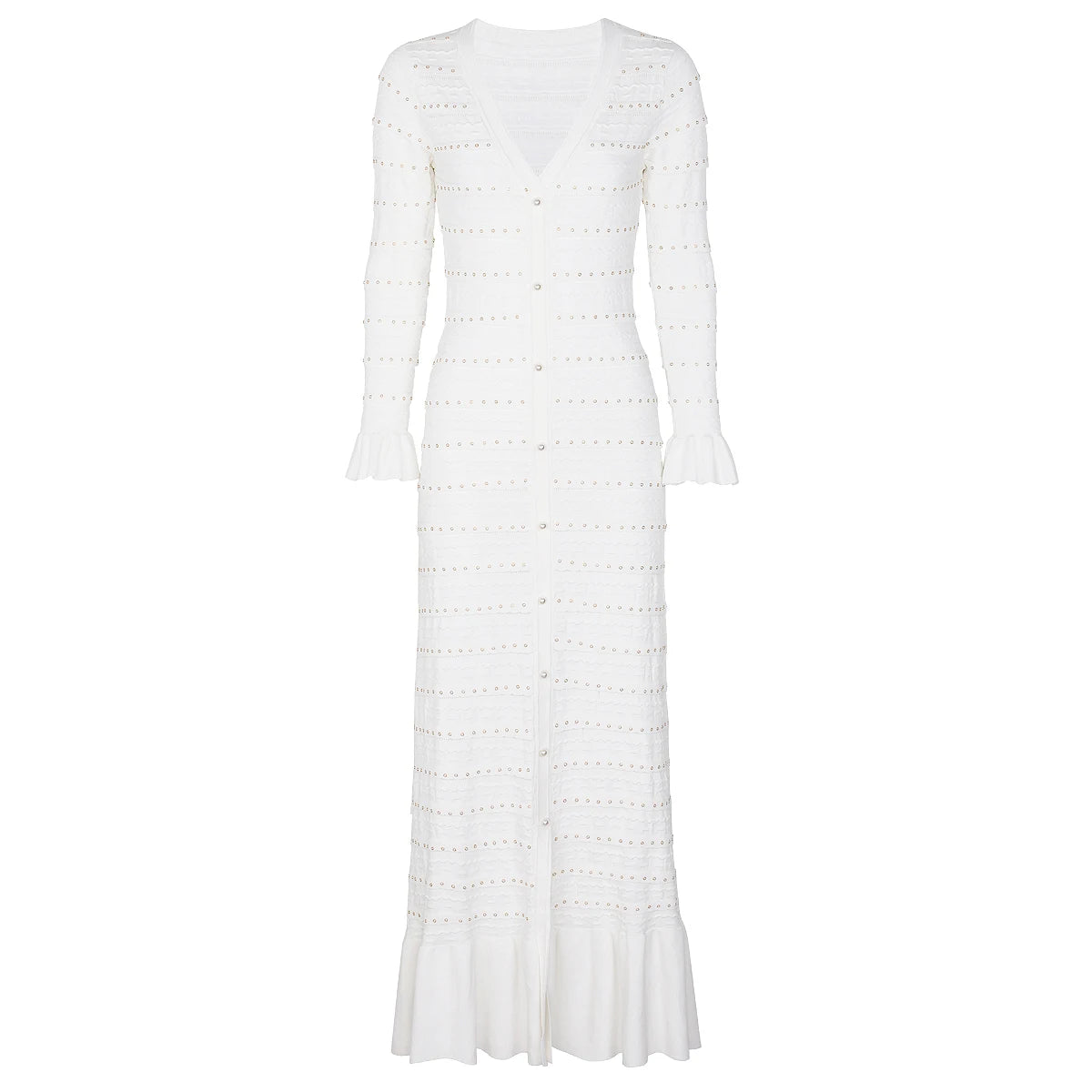 sandro Pearls embellished Skirt & Cardigan