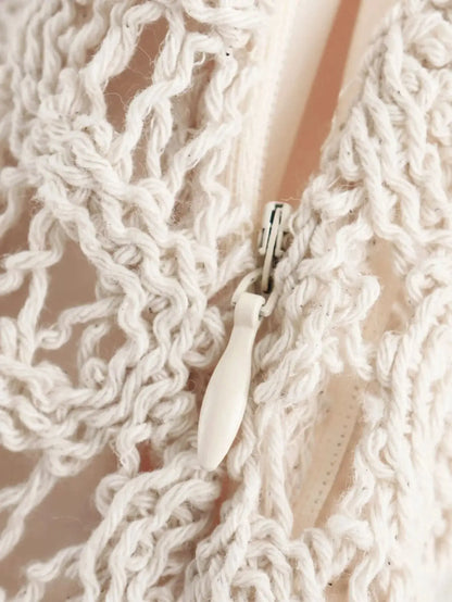 Crochet Knitted Midi Skirt & Top Sets