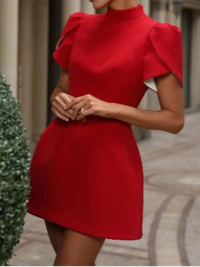 Elegant Bow Mini Dress