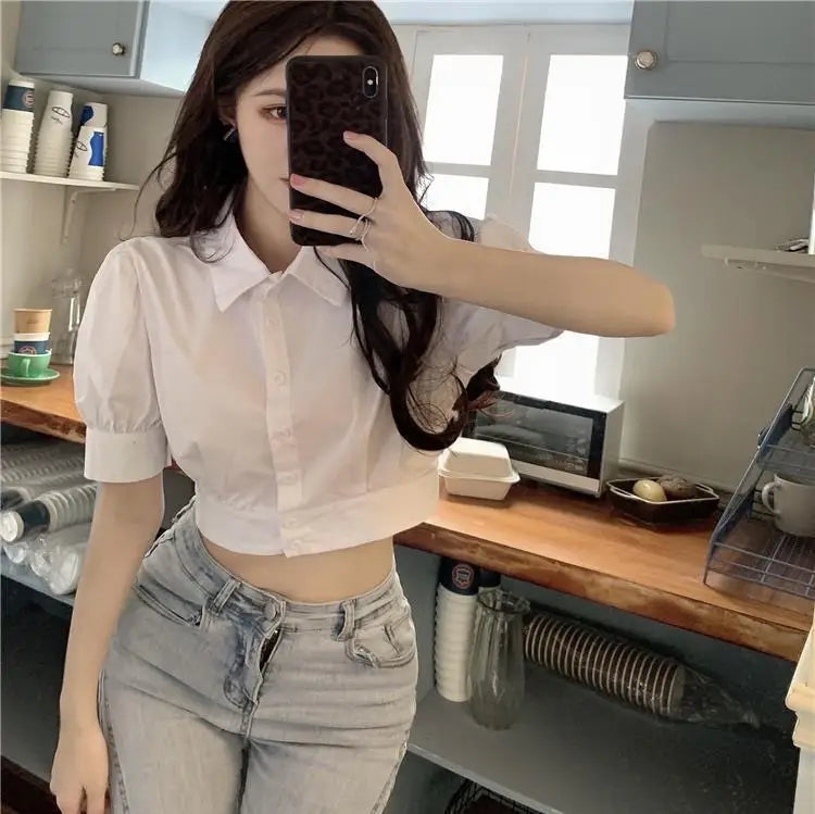 Puff sleeve White Shirt