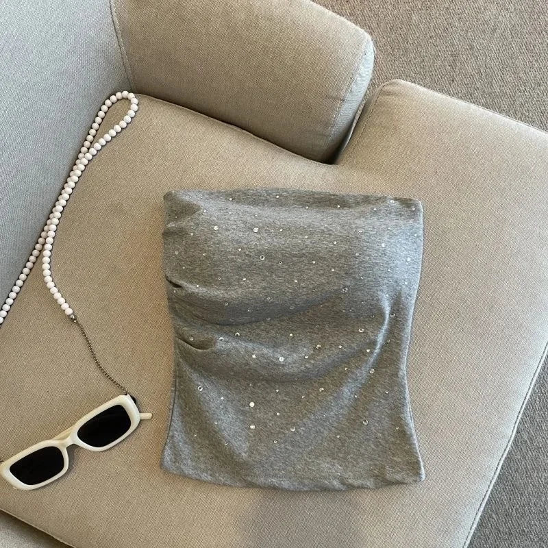 Party embellished Tube Tops