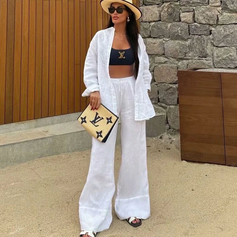 White Pant Set