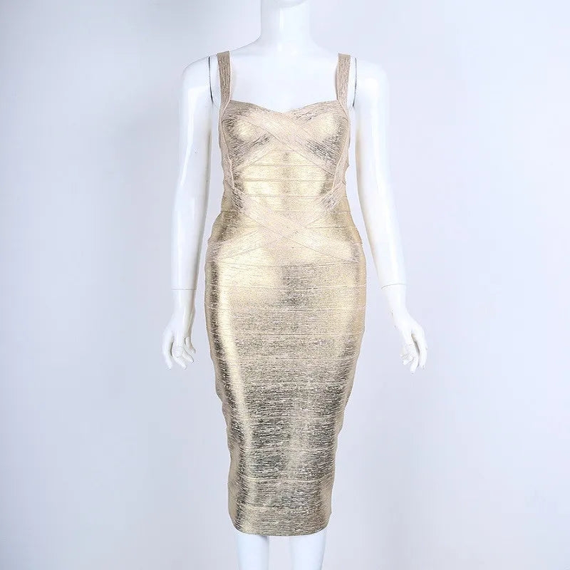 Golden Bandage party dior dress