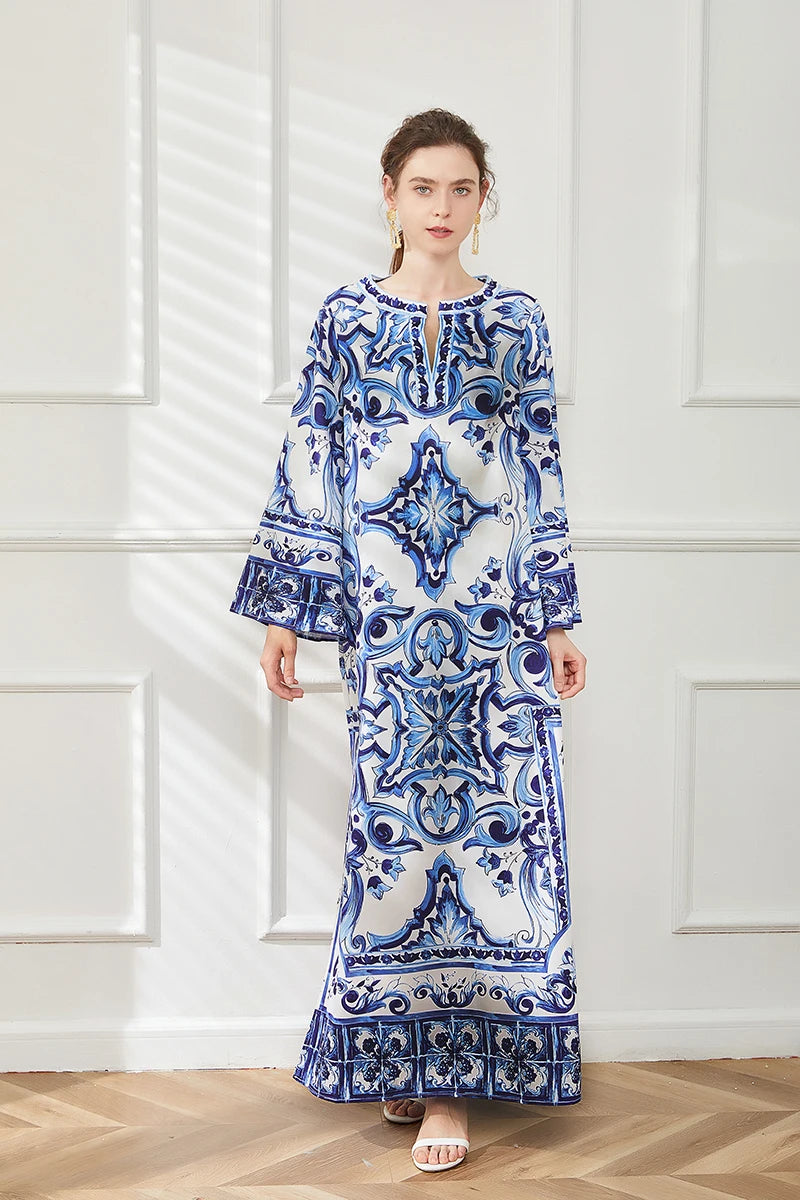 Blue white Porcelain Print