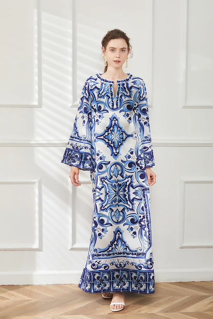 Blue white Porcelain Print