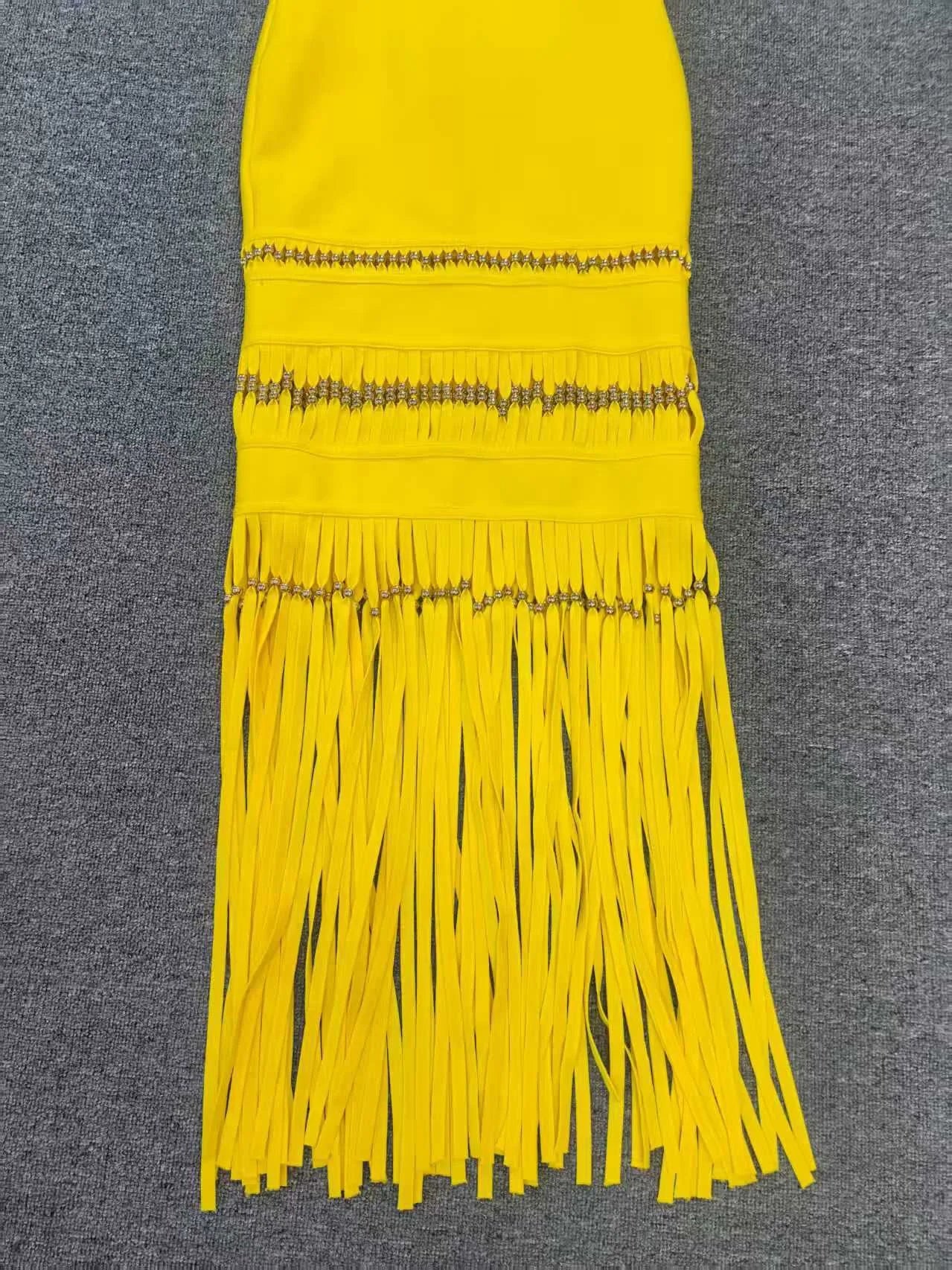 Celebrity Bandage Tassel Dress - Herve Leger spark - Shellss