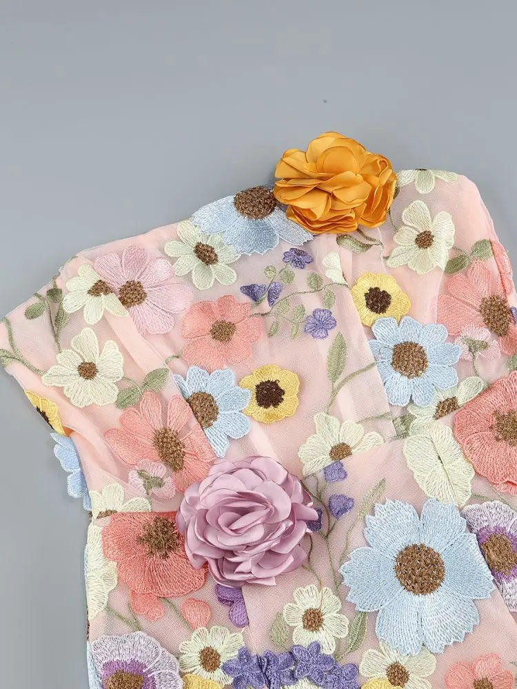 3D Flower Party Dress