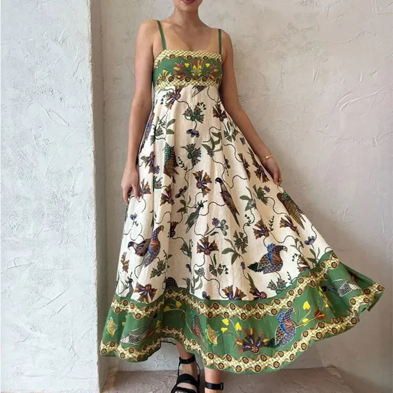 Graffiti multi Print summer Midi paradise