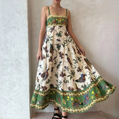 Graffiti multi Print summer Midi paradise