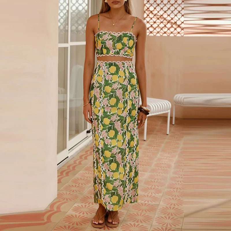 Backless Linen Holiday 2Pc Set