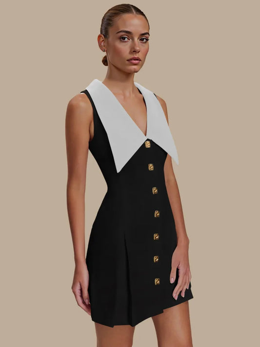 Big Collar Sail Elegant Mini Dress