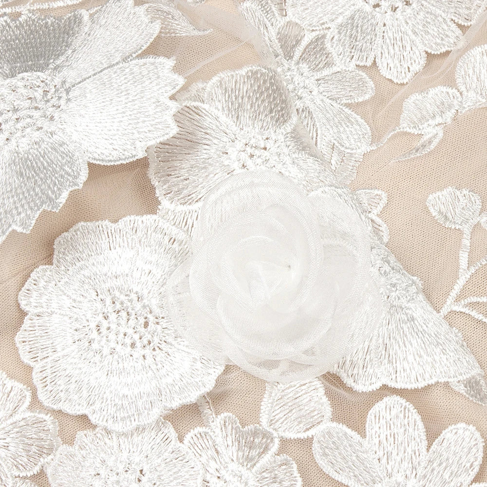 Embroidered 3d flowers Mini - Shellss