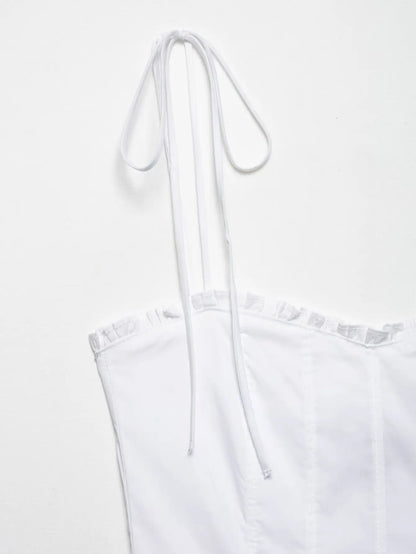 White trending Midi Guess dressd