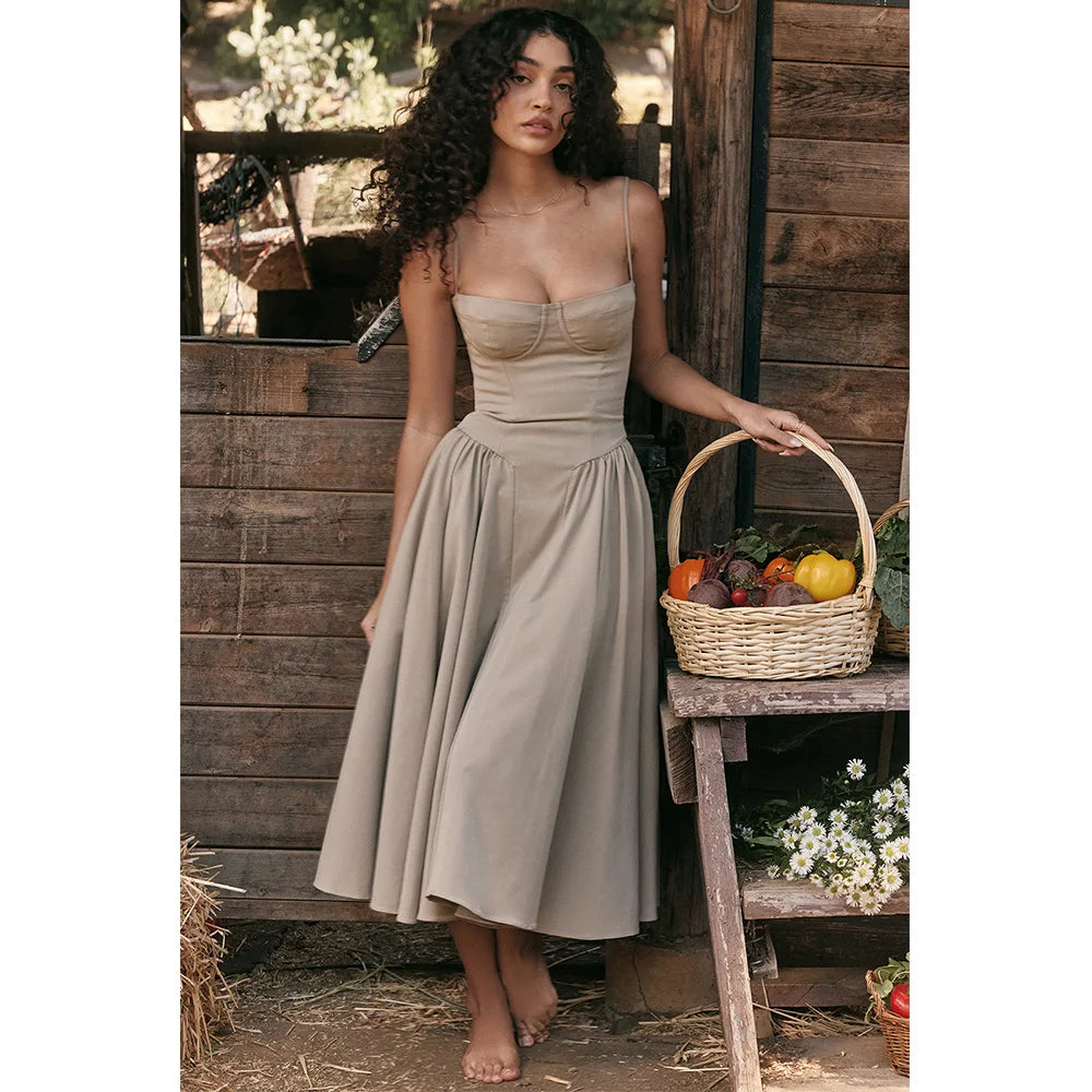 Elegant Midi with Pockets - Shellss