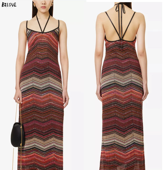 Missoni vibes zig zag dress