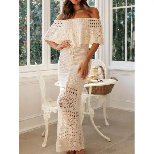 Lace net Off shoulder Dress