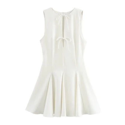 Summer short dress with knot