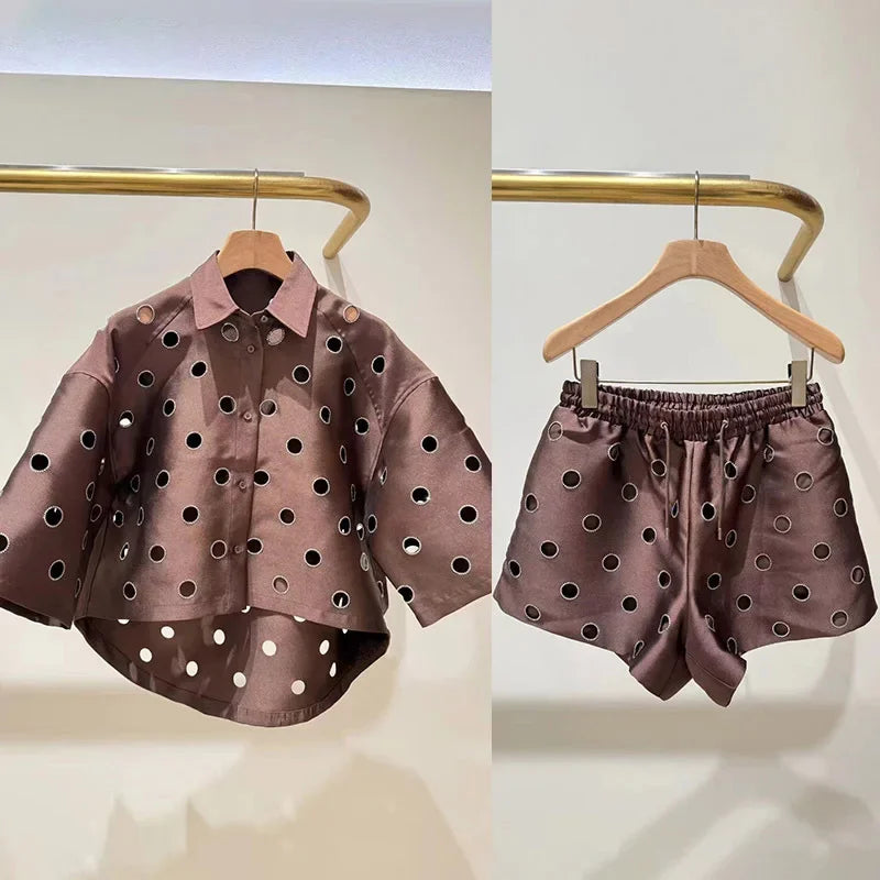 LAtest Diamond Brown Sandro Maje Shirt