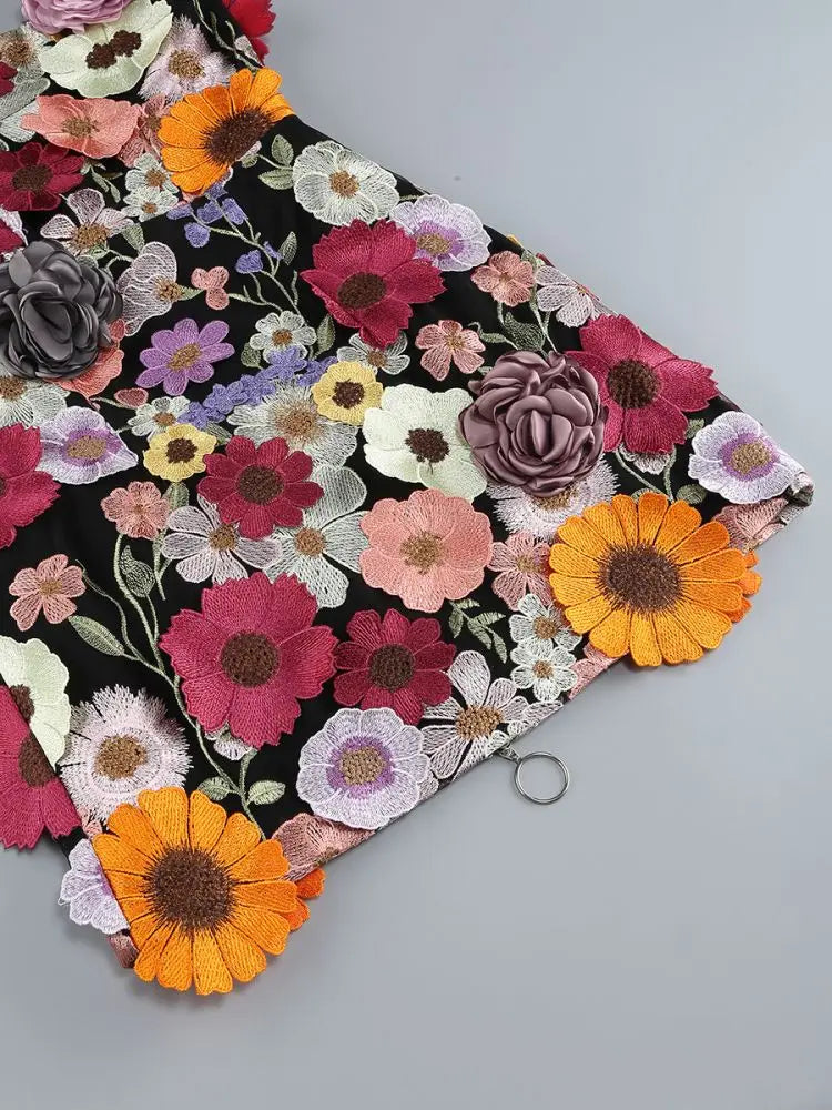 2025 Luxury Embroidered Flower Mini