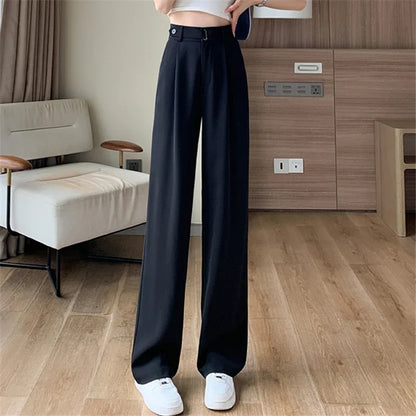 High Waist Suit Wide Leg Loose Trousers