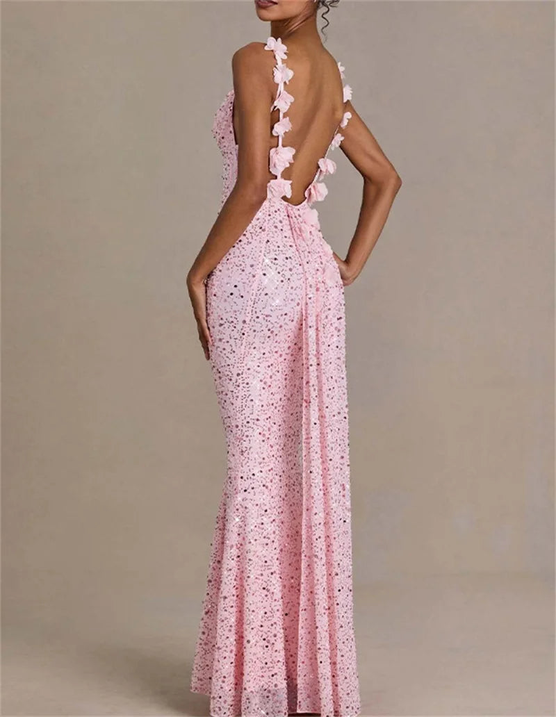 Backless Long Sheath Party