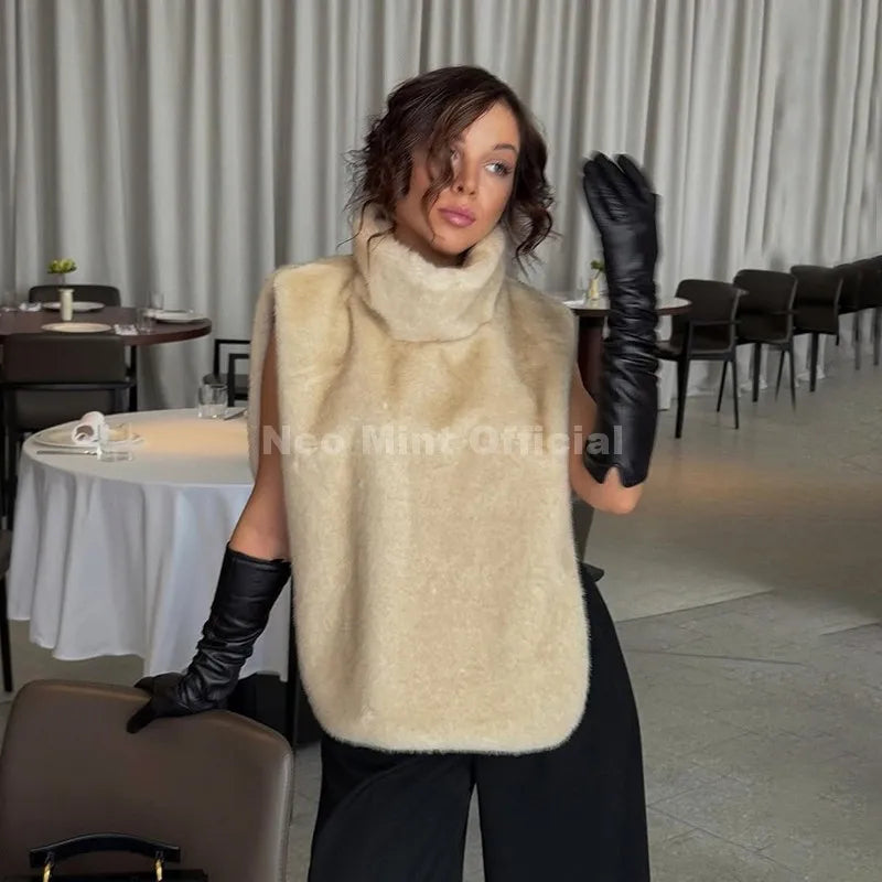 Stylish Fur Top Zara Vibes