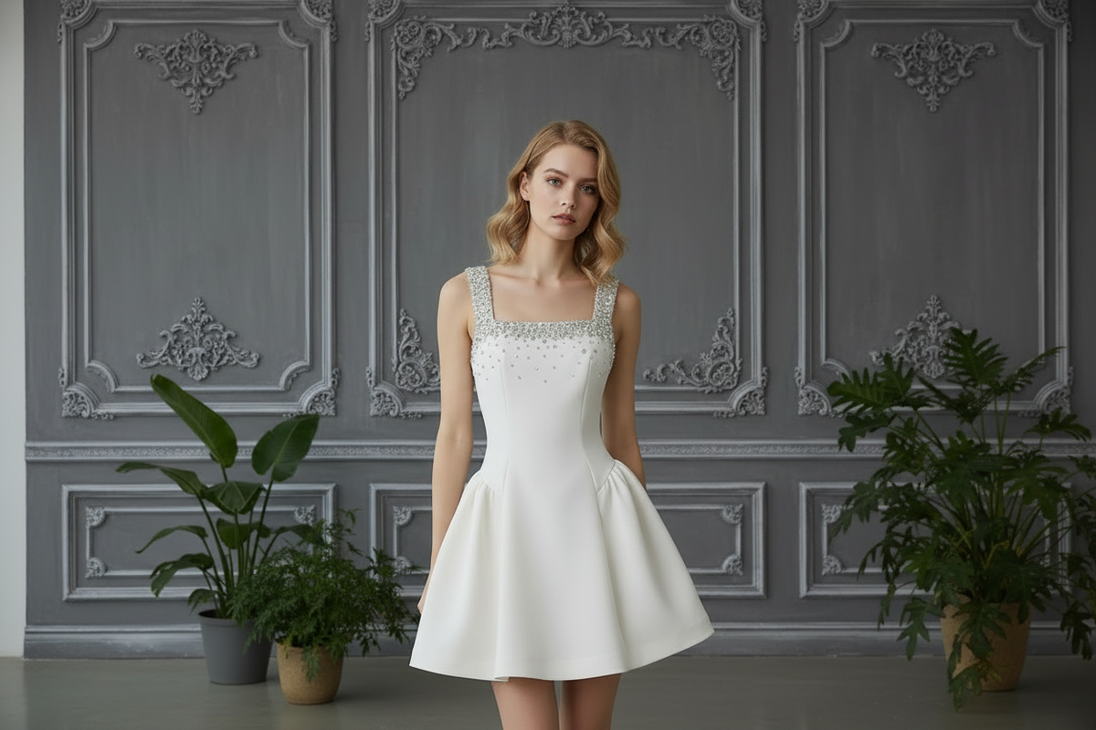Party Mini Dress Embellished - Shellss