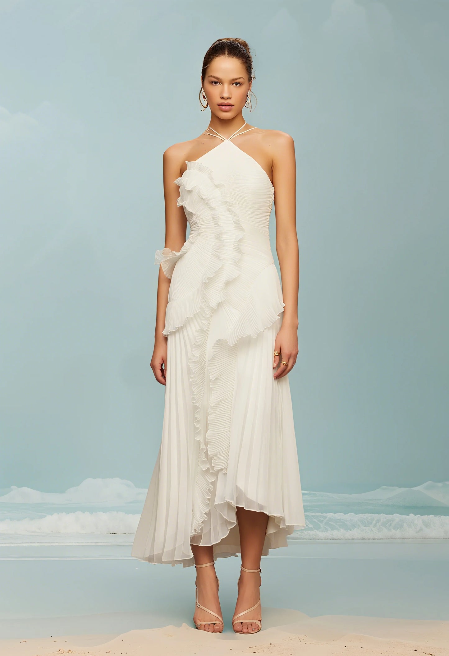 Ruffle Backless Dresses