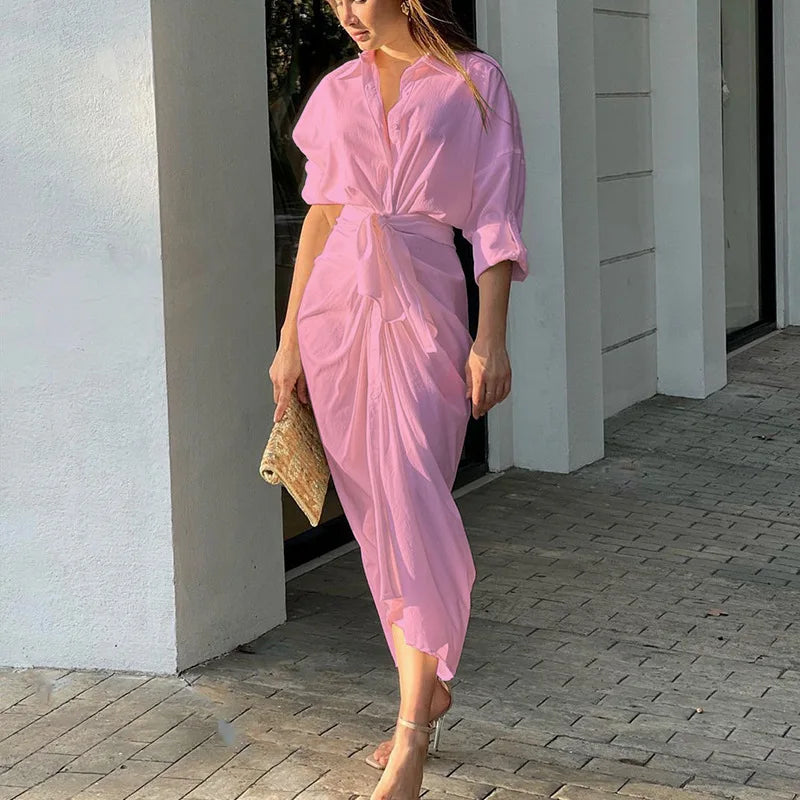 Steve M Long Shirt Dress Summer