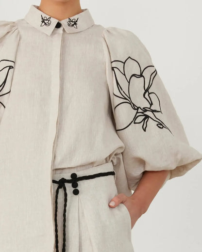 Cotton Linen Set Loose