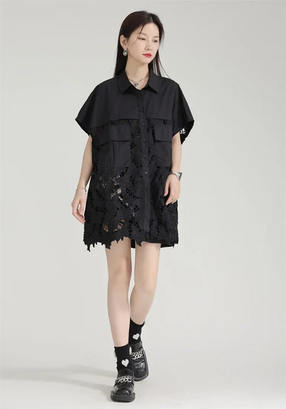 Lace Embroidery Shirt