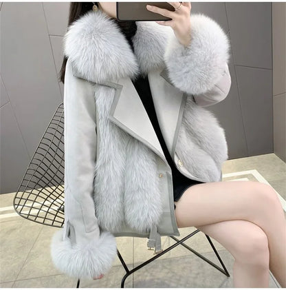 Women's Short Faux Coat Autumn Winter Imitation