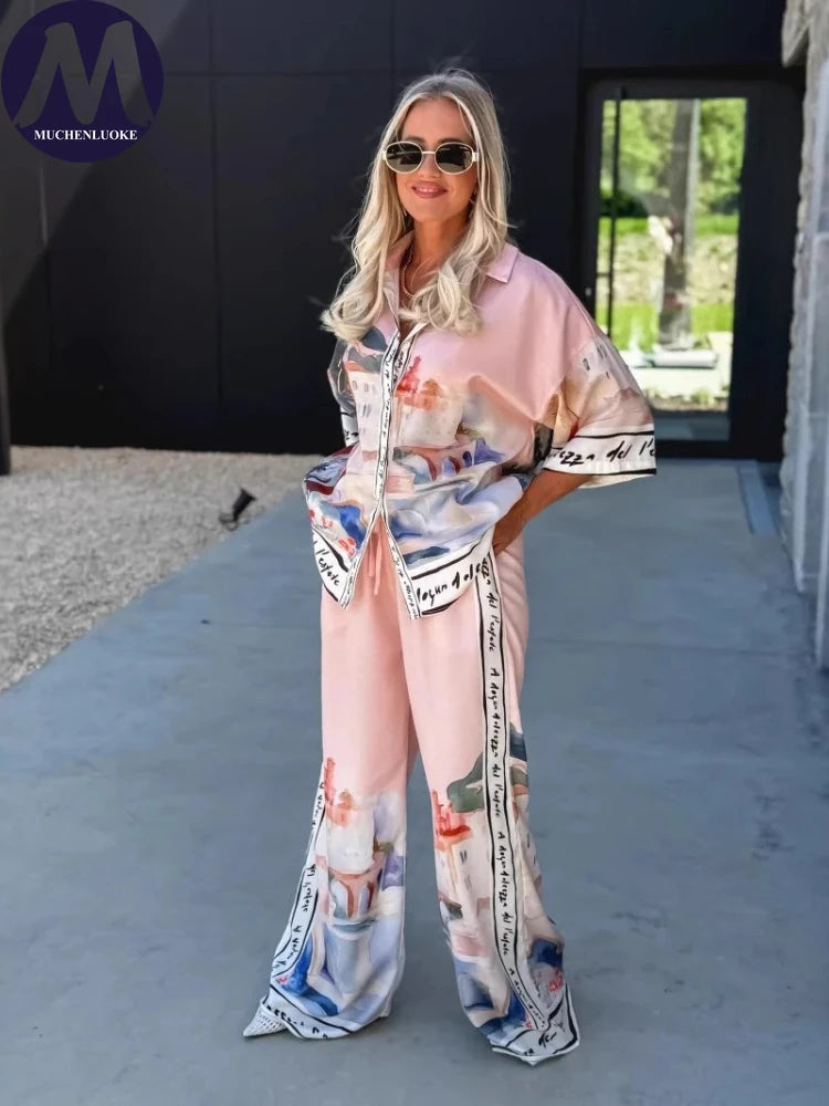 Silk Summer Printed Posh Set