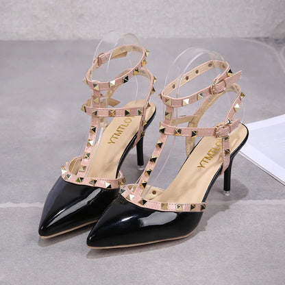 Rivet Decorated High Heels